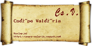 Csépe Valéria névjegykártya
