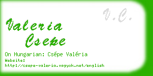 valeria csepe business card
