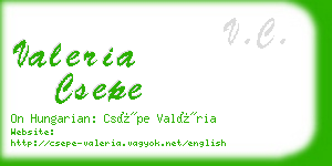 valeria csepe business card